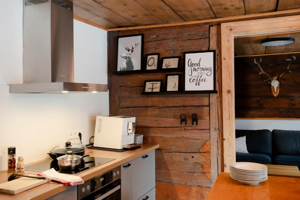 Kuchyň nebo kuchyňský kout v ubytování Haus Barbara