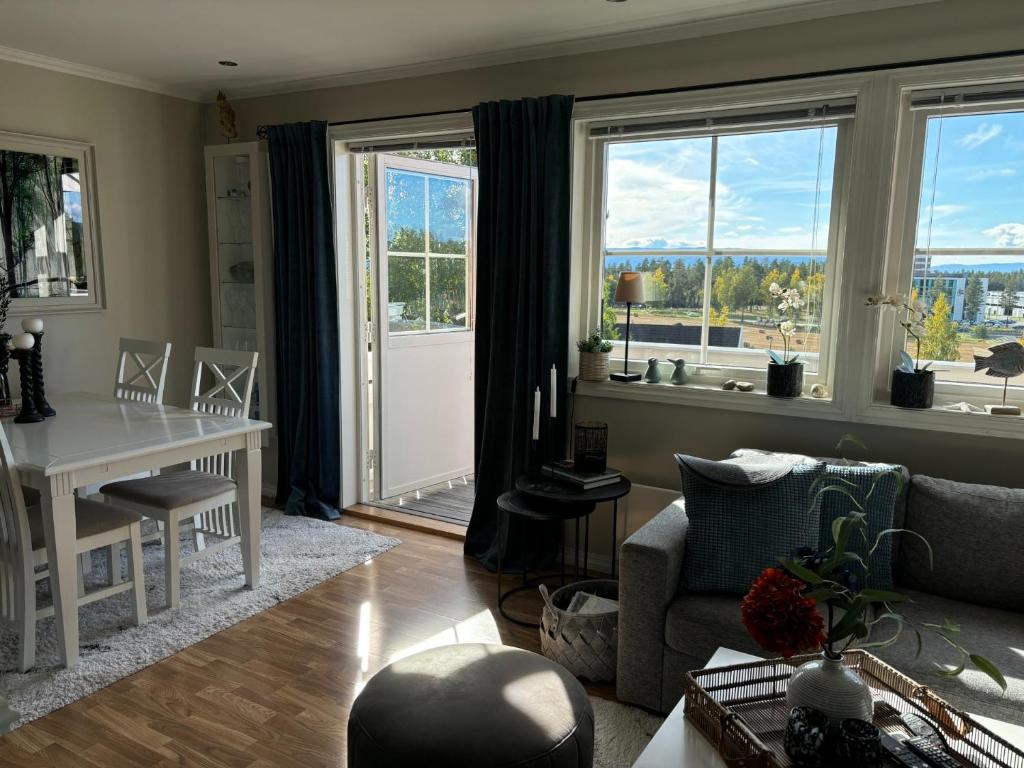 Posezení v ubytování Konglefaret - apartment in Hønefoss