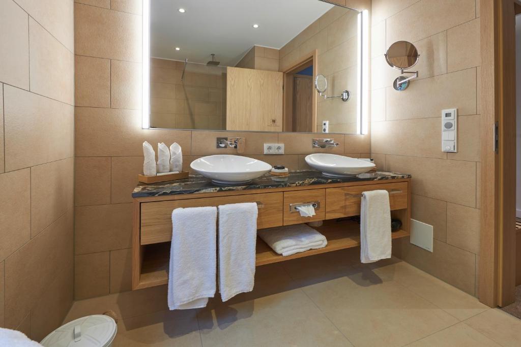 Koupelna v ubytování Hotel Villa Düne