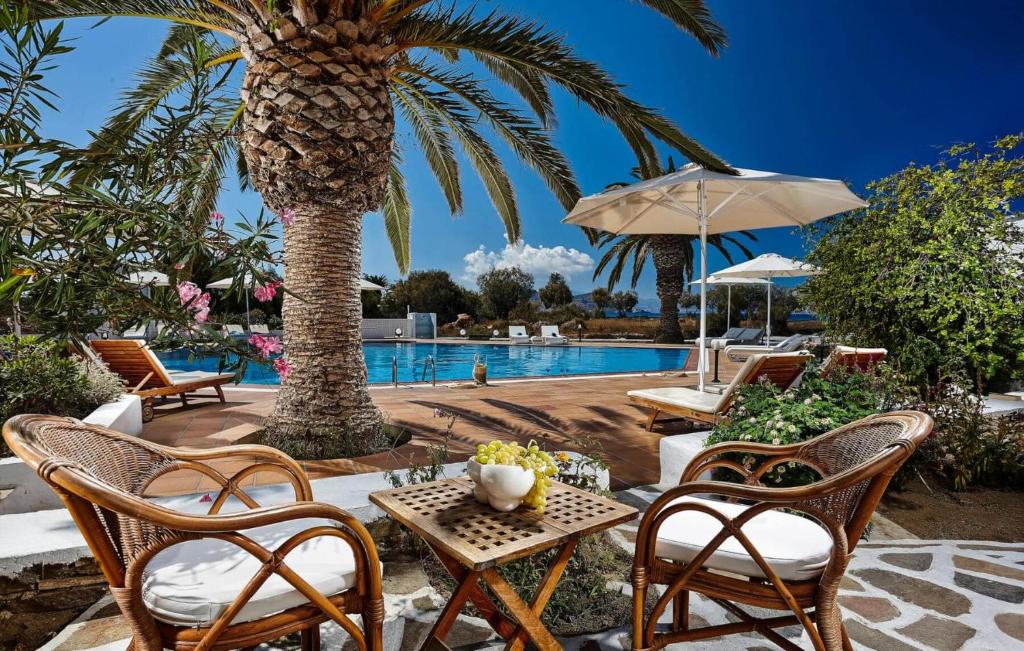 Bazén v ubytování Galaxy Hotel Naxos nebo v jeho okolí