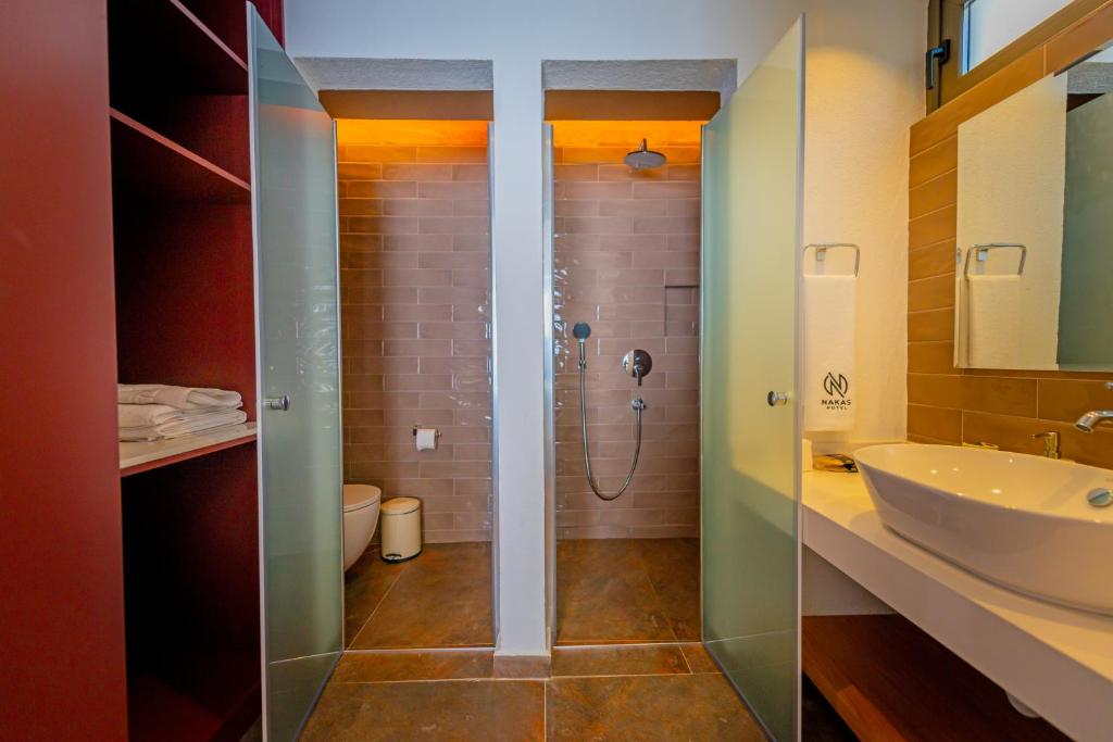 Koupelna v ubytování Nakas Hotel