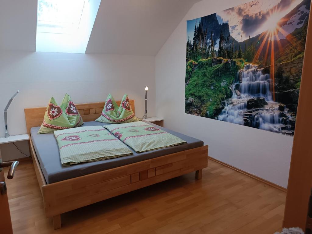 Postel nebo postele na pokoji v ubytování Hintererhof