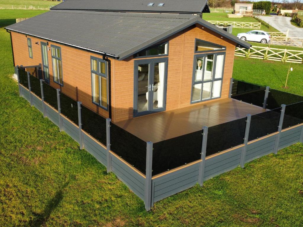 Bygningen som feriehuset ligger i