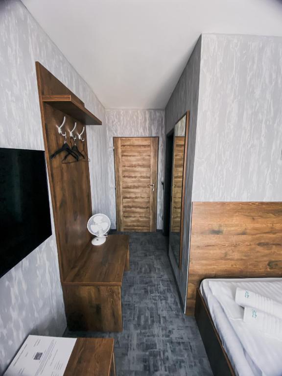 Koupelna v ubytování Hotel Petra