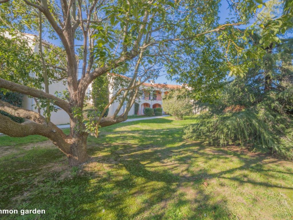 un arbre dans la cour d'une maison dans l'établissement Apartment Les Canoubiers III by Interhome, à La Londe-les-Maures