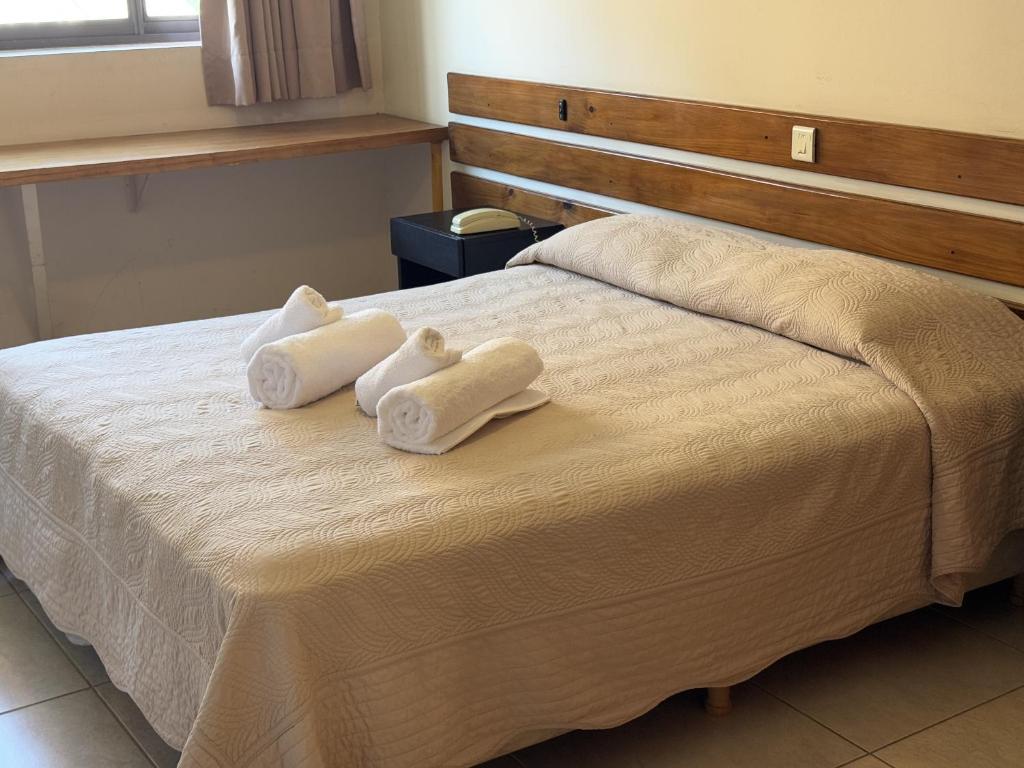Una cama o camas en una habitación de Hotel San Rafael