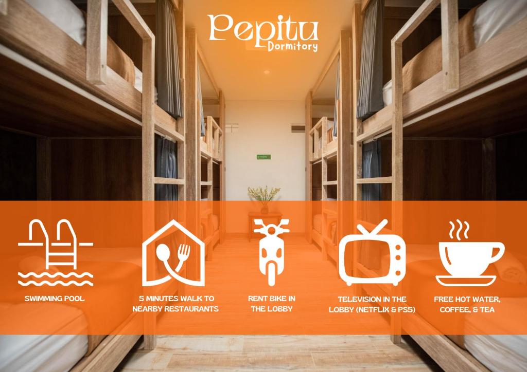 Certifikát, hodnocení, plakát nebo jiný dokument vystavený v ubytování Pepitu Dormitory By Sandat