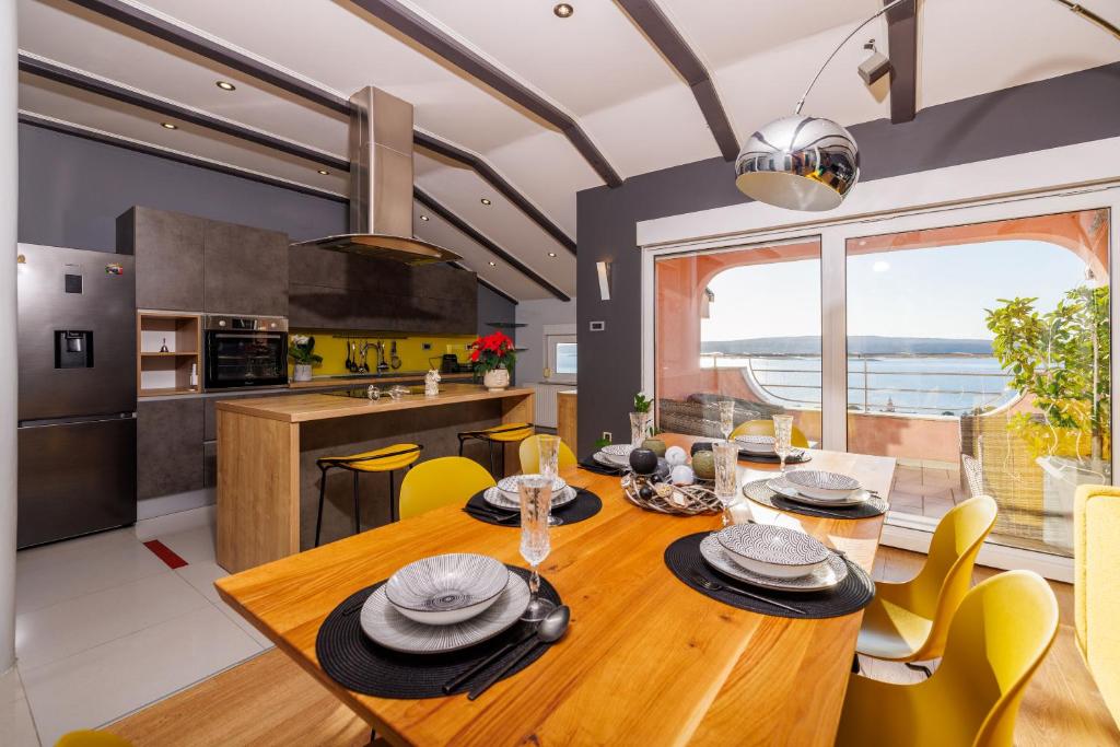 Kuchyň nebo kuchyňský kout v ubytování Apartments Hana