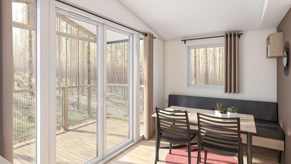 Balkón nebo terasa v ubytování Eco-Lodge Lou Pantaï