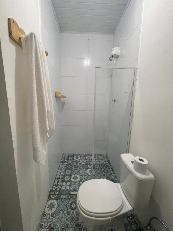 Koupelna v ubytování Grand'Hostel