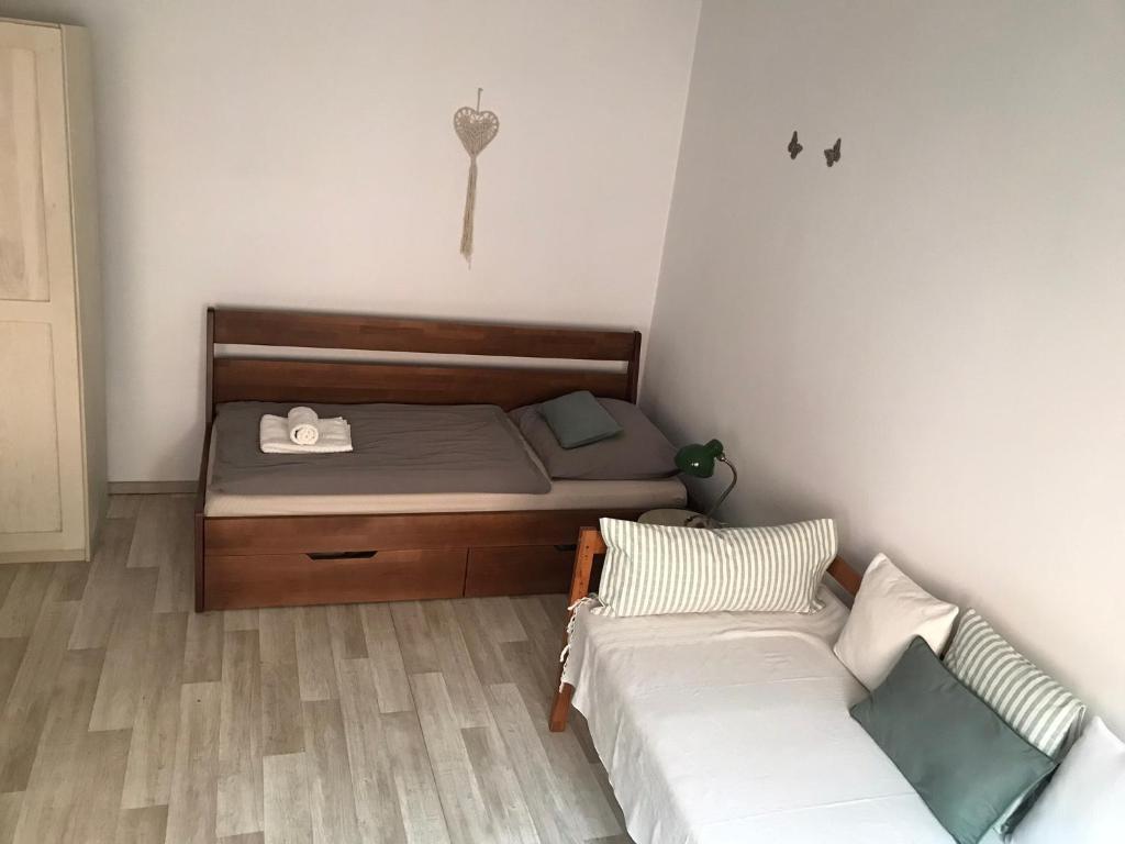 Postel nebo postele na pokoji v ubytování Ubytování u chalupy