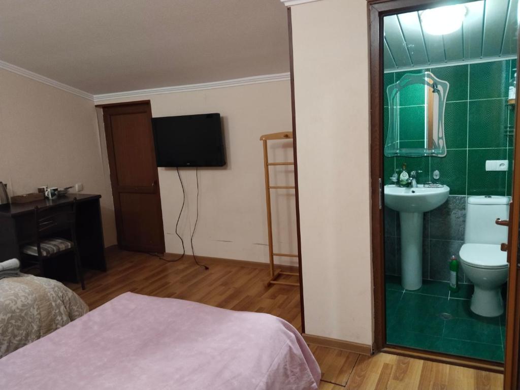 Koupelna v ubytování Villa Vanila