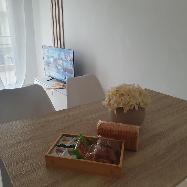 TV a/nebo společenská místnost v ubytování R&K MODERN APARTMENT