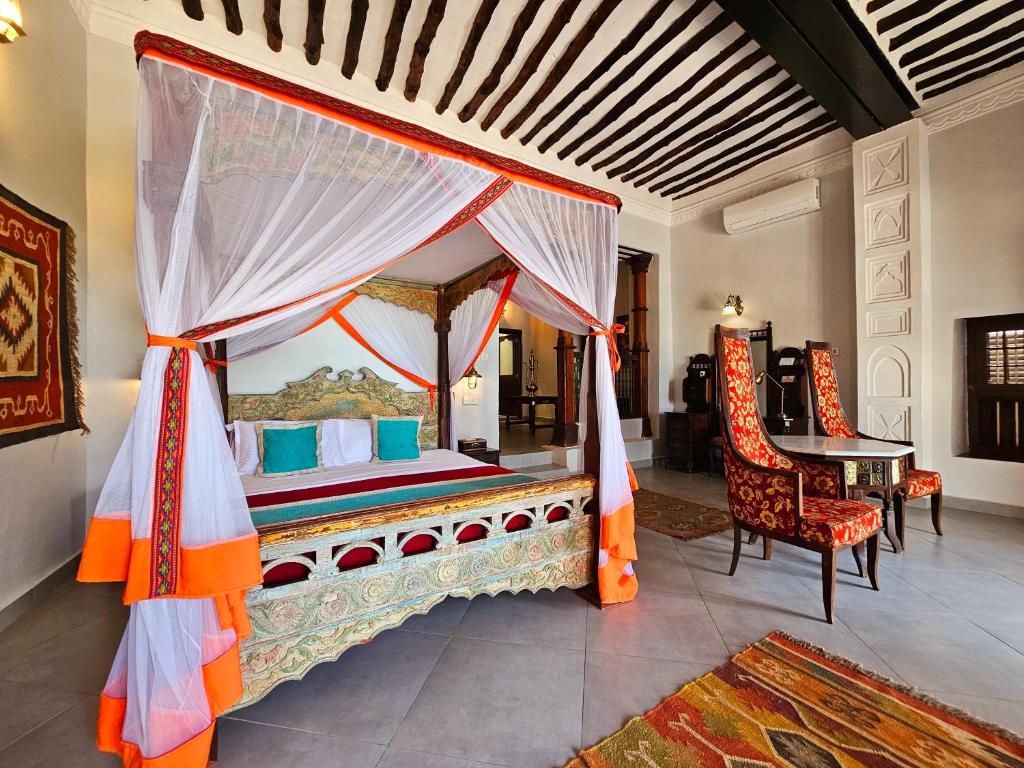 Istumisnurk majutusasutuses Mizingani Seafront Hotel
