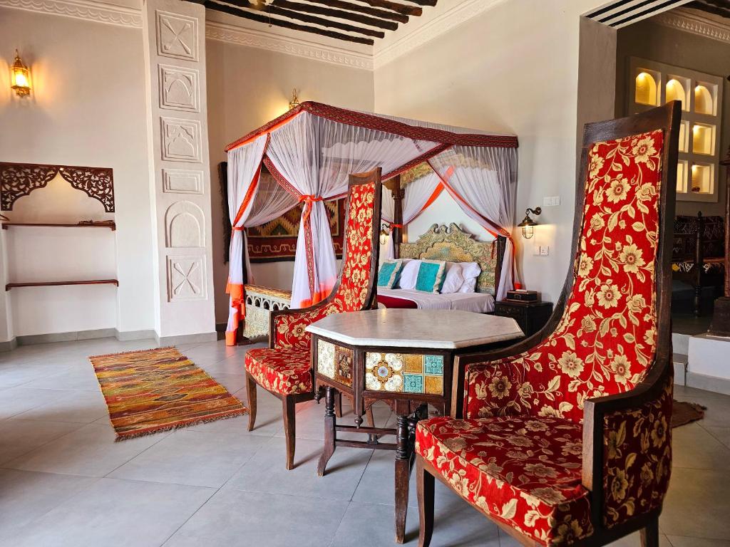Istumisnurk majutusasutuses Mizingani Seafront Hotel