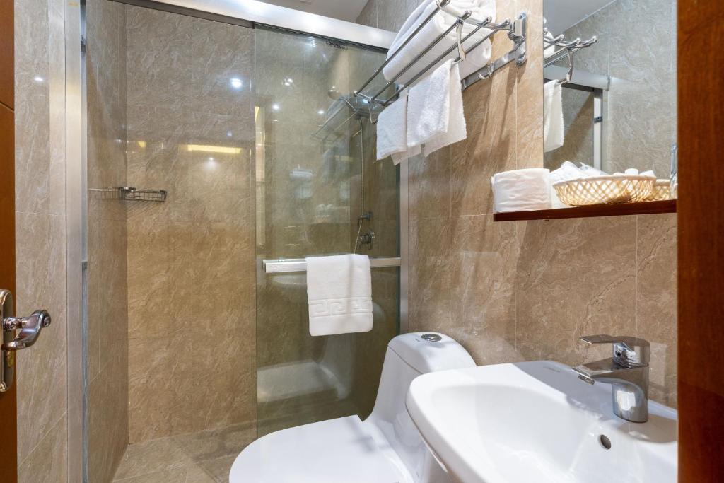 Koupelna v ubytování Rome Love Hotel
