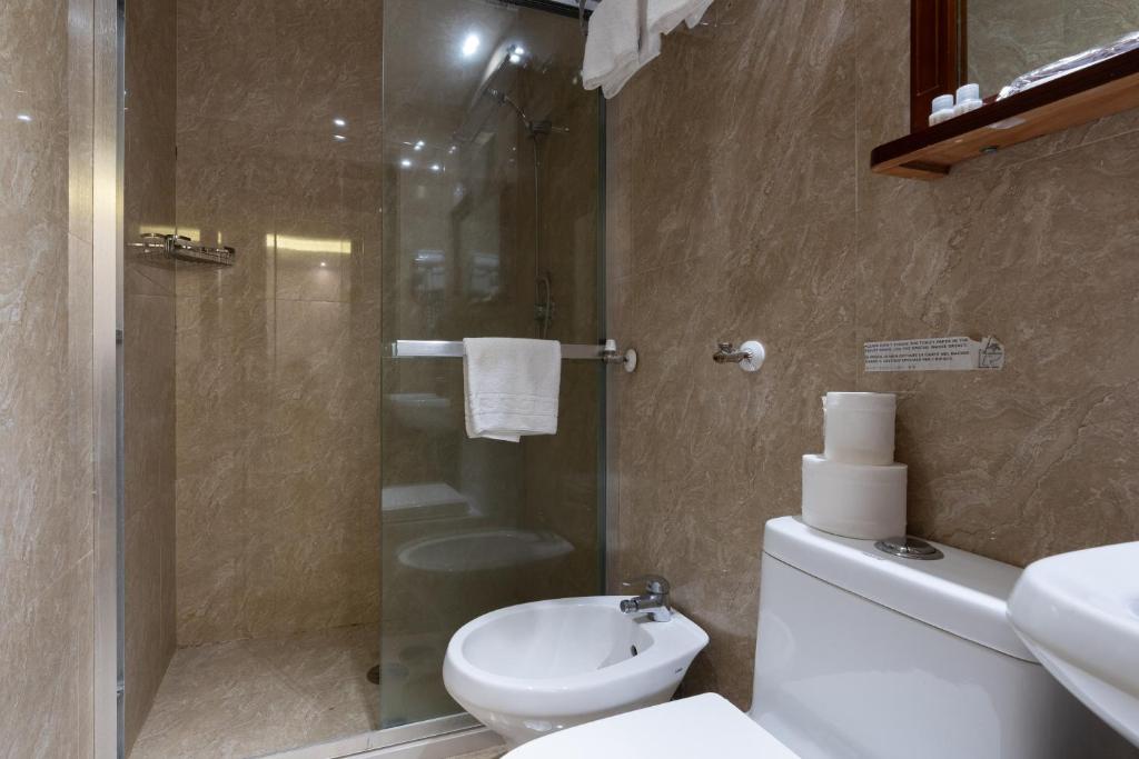 Koupelna v ubytování Rome Love Hotel