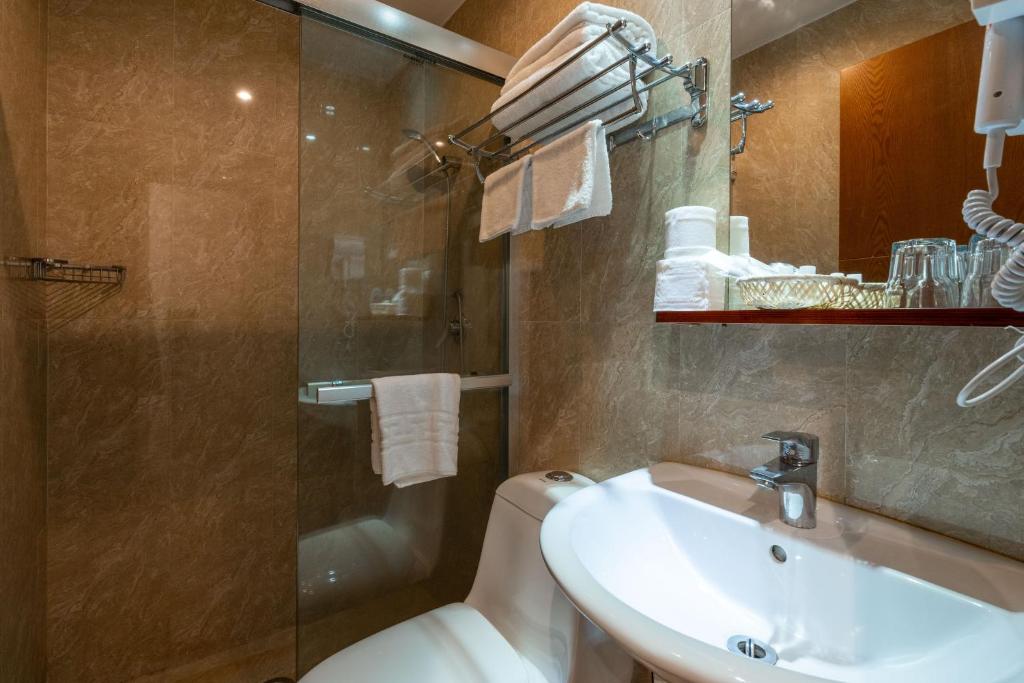 Koupelna v ubytování Rome Love Hotel