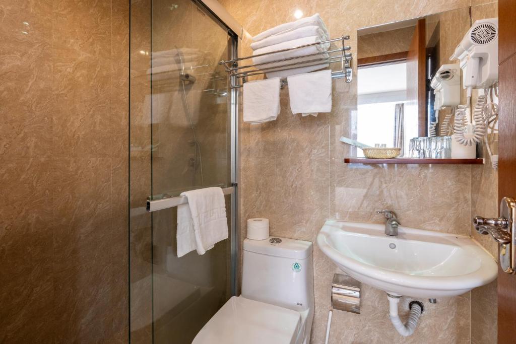 Koupelna v ubytování Rome Love Hotel
