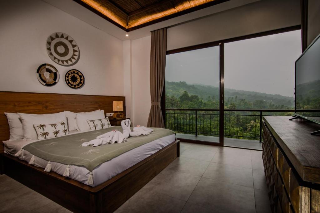 Nespecifikovaný výhled na hory nebo výhled na hory při pohledu z bed and breakfast