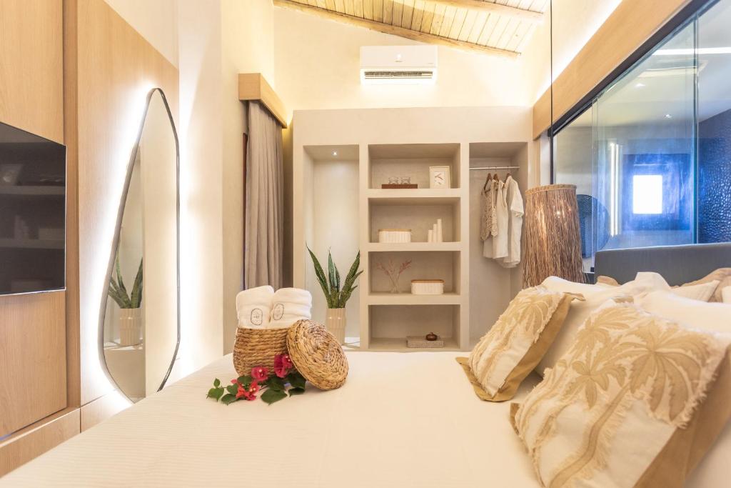 Postel nebo postele na pokoji v ubytování Villa Meraki