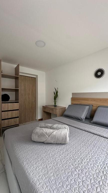 Postel nebo postele na pokoji v ubytování HOSTELFC CORFERIAS