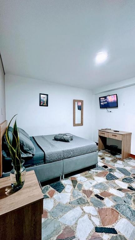 Posezení v ubytování HOSTELFC CORFERIAS