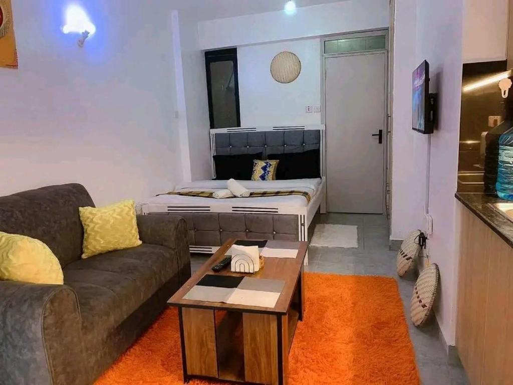 Ruang duduk di Escape Hut