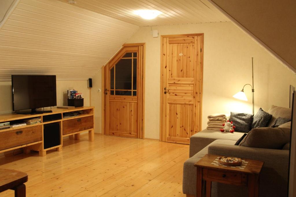 TV a/nebo společenská místnost v ubytování Tiiker B&B