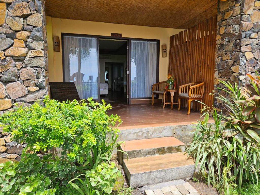 Zahrada ubytování Sunsethouse Lombok