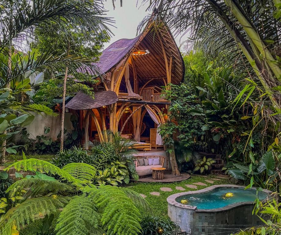 Zahrada ubytování Wahem Eco Bamboo
