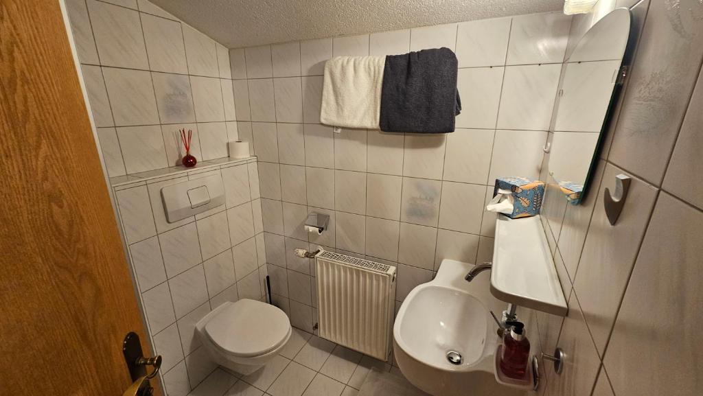 Koupelna v ubytování Haus Enzian Apartments