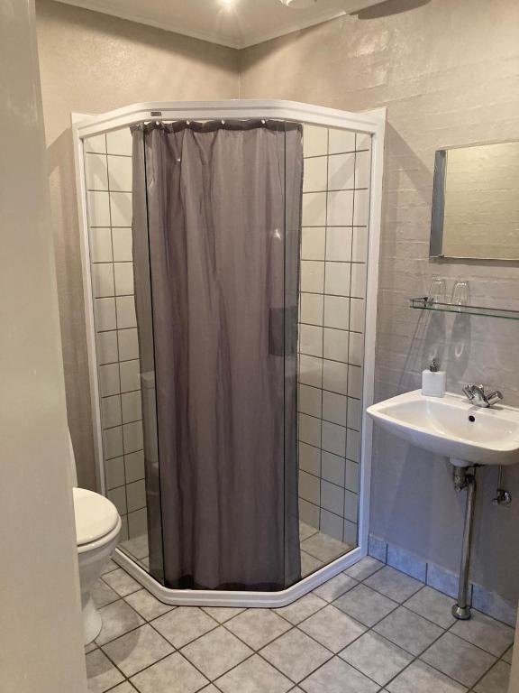 Koupelna v ubytování Børglum Mejeri Hotel