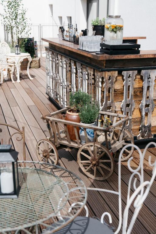 Balkón nebo terasa v ubytování Ruby Rosi Hotel Munich