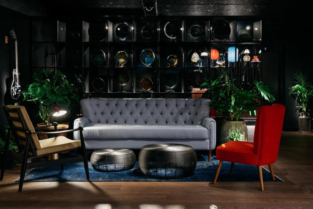 Uma área de estar em Ruby Claire Hotel Geneva