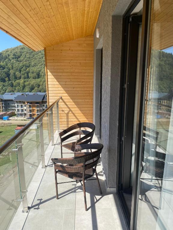 Balkón nebo terasa v ubytování Crystal LOFT C