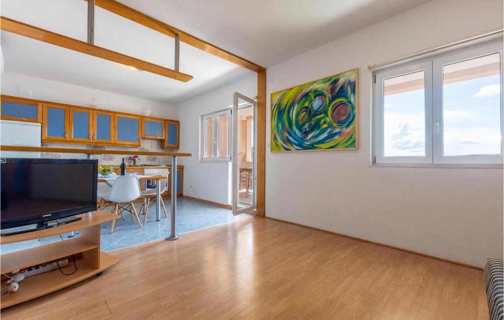 Televízia a/alebo spoločenská miestnosť v ubytovaní Apartment Kamelicina I