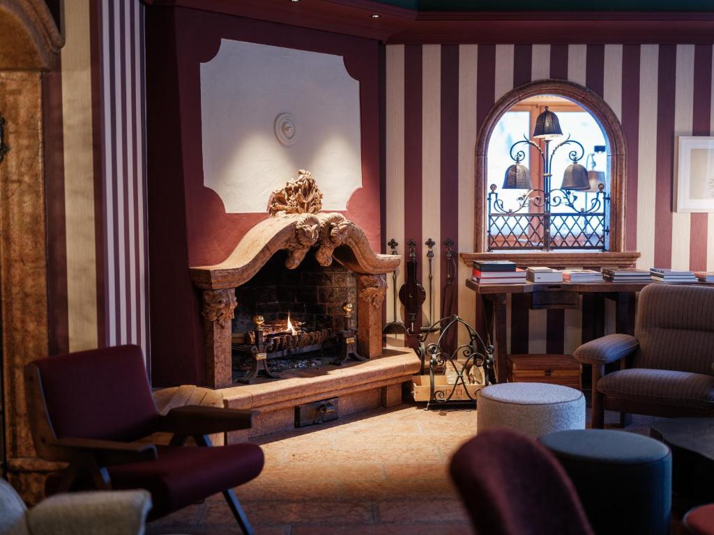 Posezení v ubytování Relais & Chateaux Schönegg