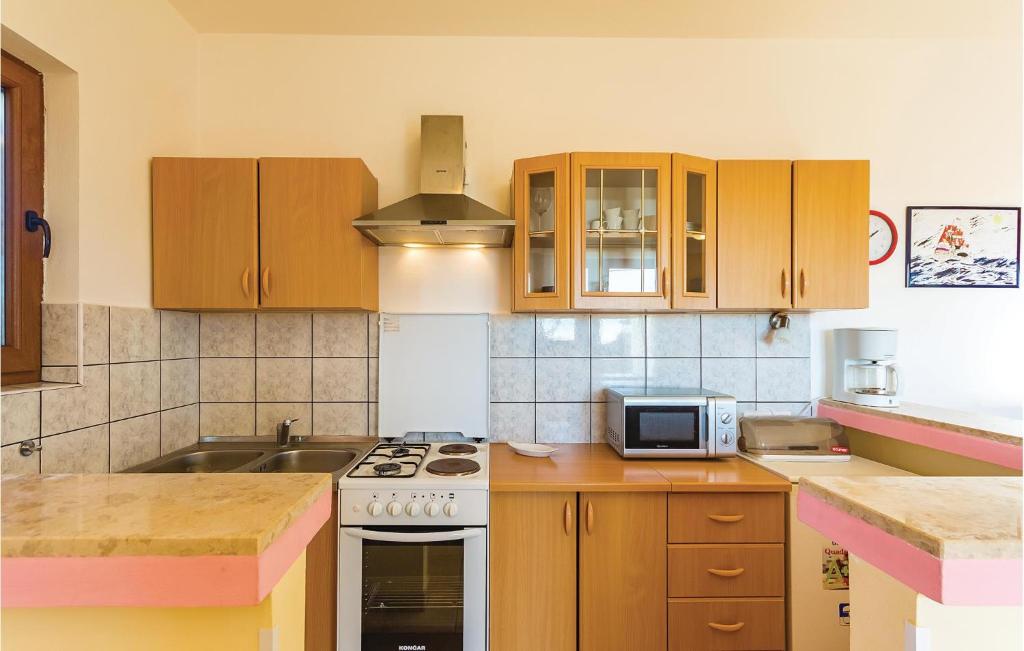 Kuchyň nebo kuchyňský kout v ubytování Holiday Home Krnica Isici