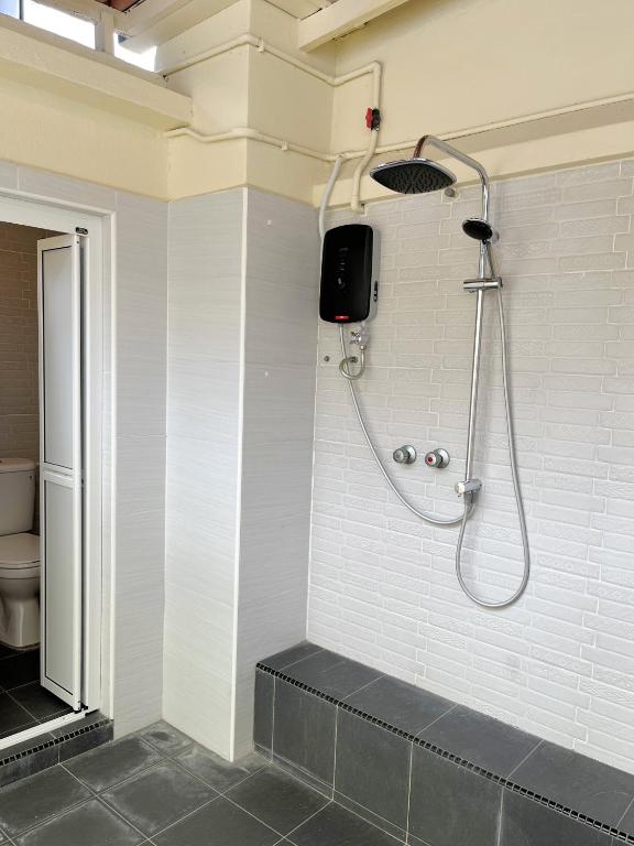 Koupelna v ubytování Kaba Home