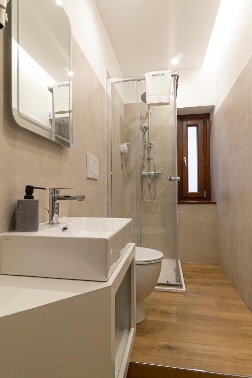 Koupelna v ubytování B&B Loricaly