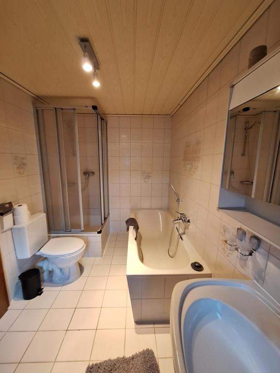 Koupelna v ubytování Haus Gertrud