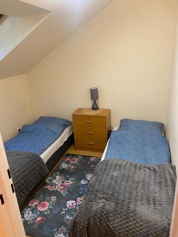 Posteľ alebo postele v izbe v ubytovaní Apartament u Piotra