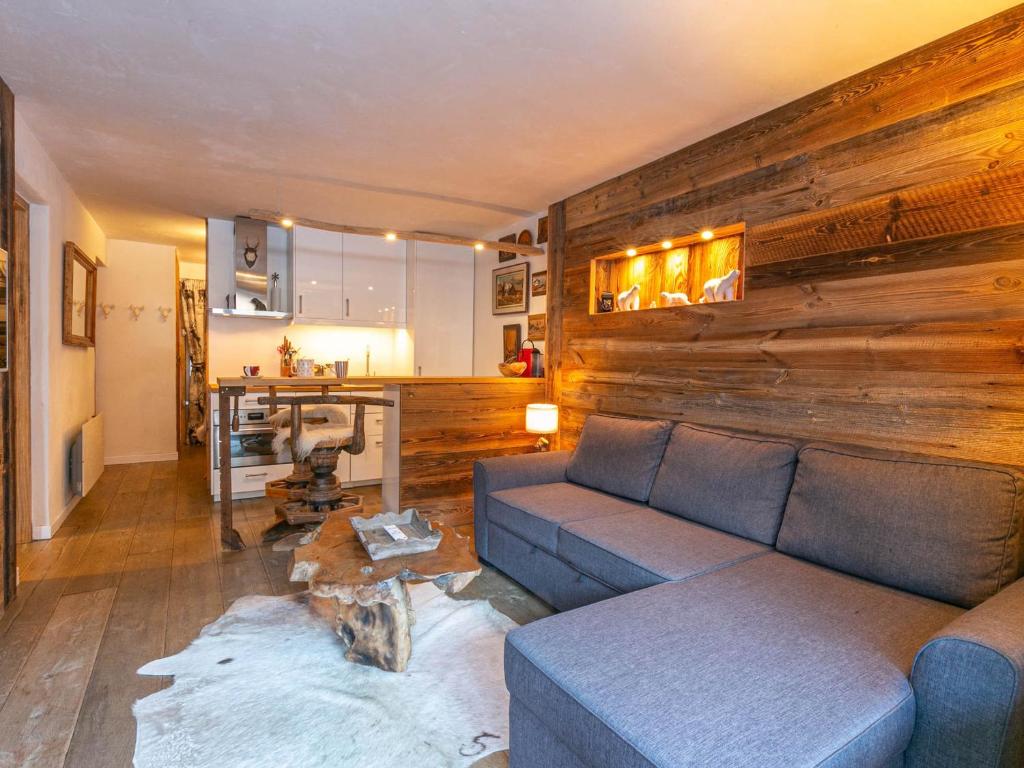 Гостиная зона в Charmant appartement cosy au cœur de Val-d'Isère - FR-1-694-377
