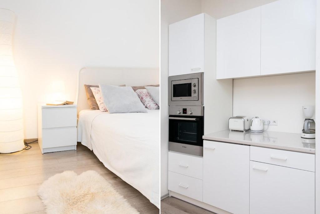 Kuchyňa alebo kuchynka v ubytovaní Snow White Apartment