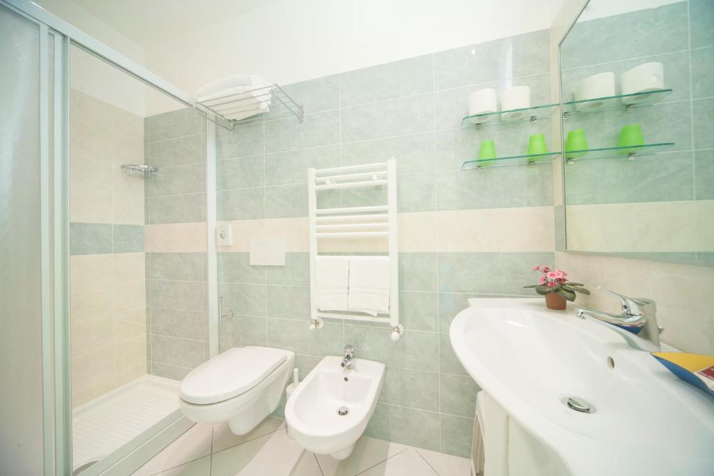 Koupelna v ubytování Hotel Lara