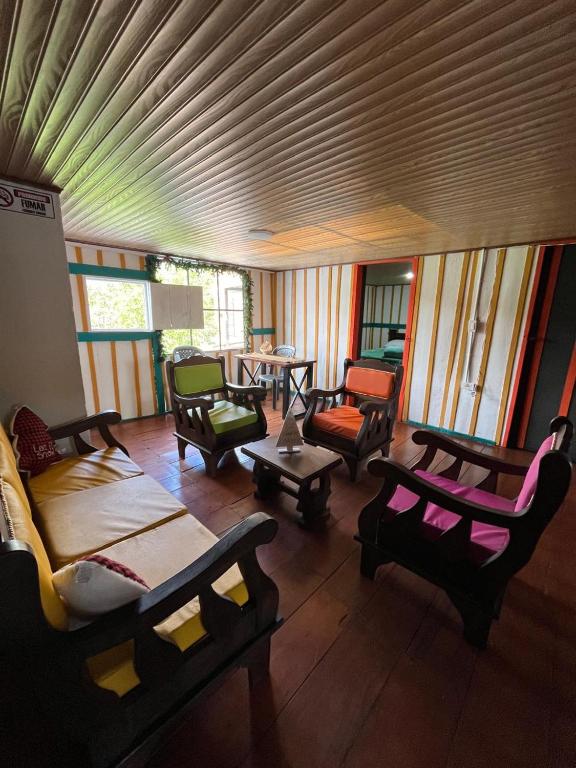Posezení v ubytování Hostal Casa Celeste