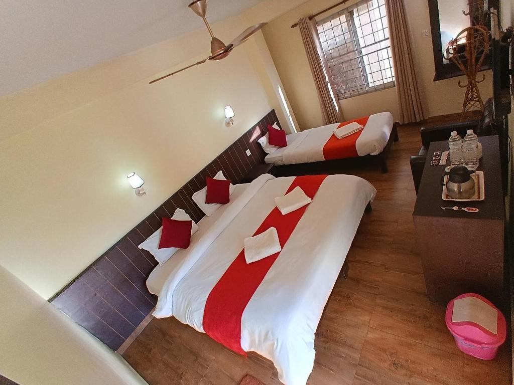 Rúm í herbergi á Hotel My Dream