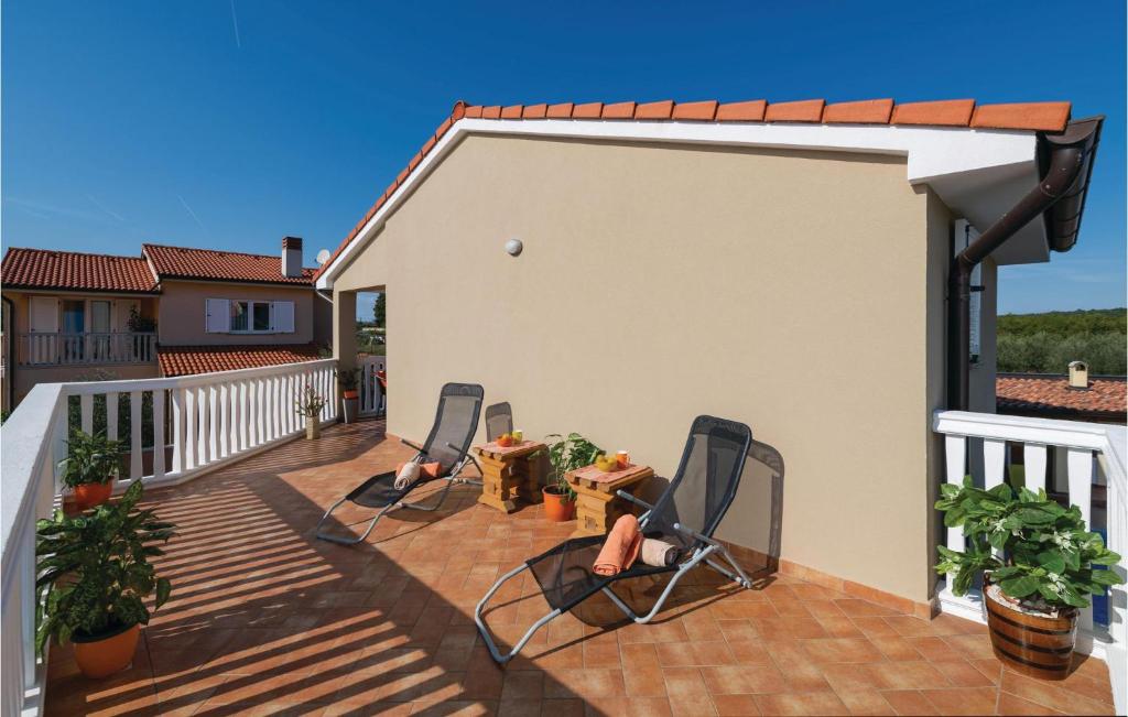 Balkón alebo terasa v ubytovaní Holiday Home Loborika 44