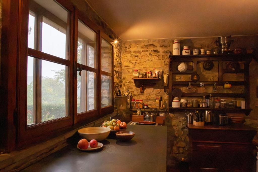 Kuchyň nebo kuchyňský kout v ubytování Agriturismo Sanventura